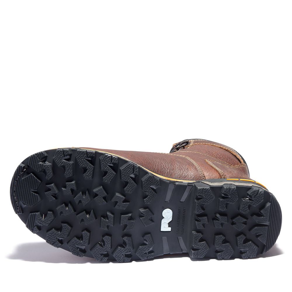 Botas de Trabajo Masculino - Timberland Pro® Boondock 8\" Soft Toe - GCXLZ3180 - Marrom/Pretas